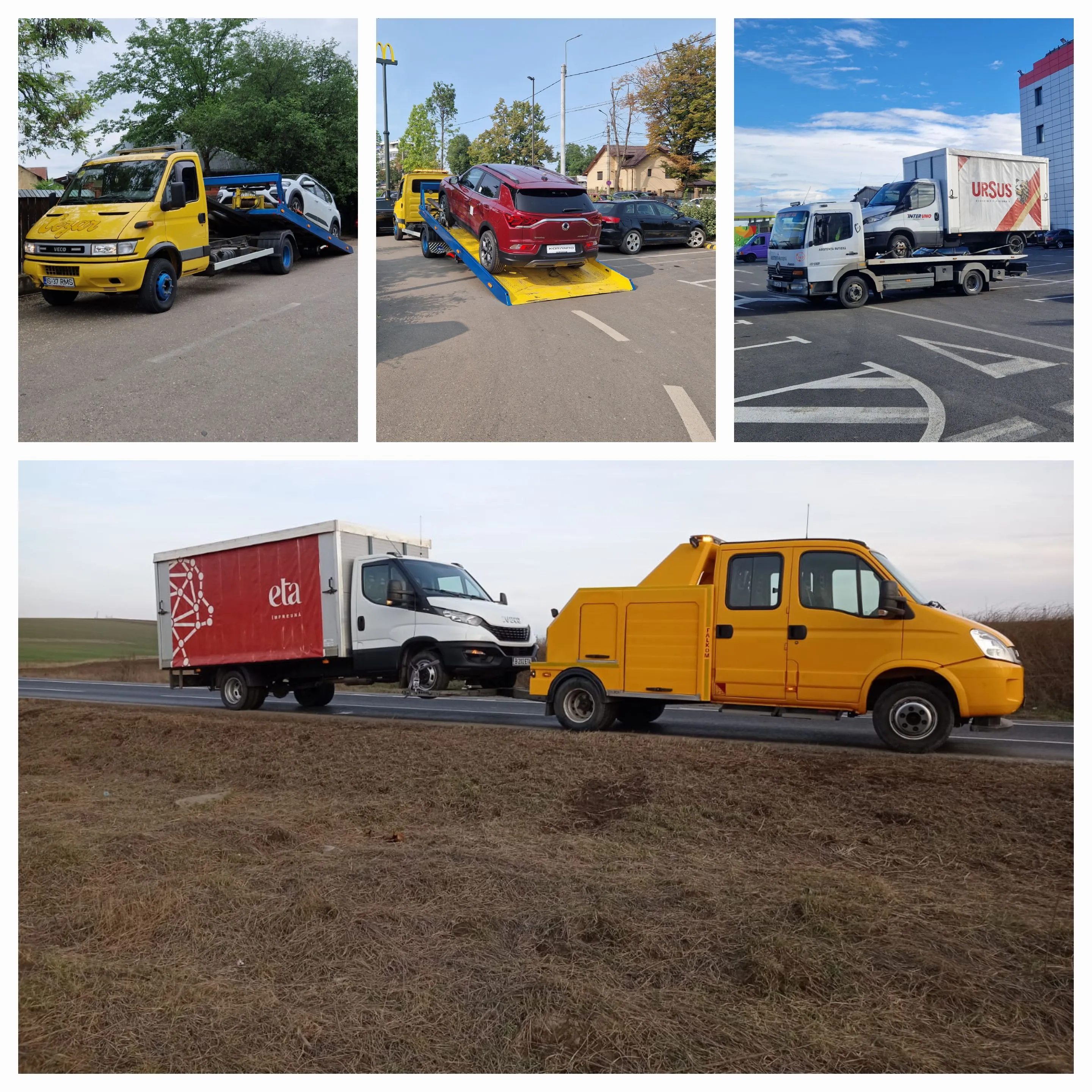 Tractări auto Iași platformă 